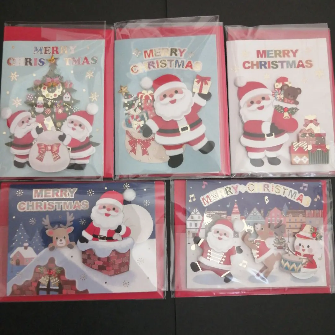Thumbnail of Santa Claus Greeting Mini Card Set of 5