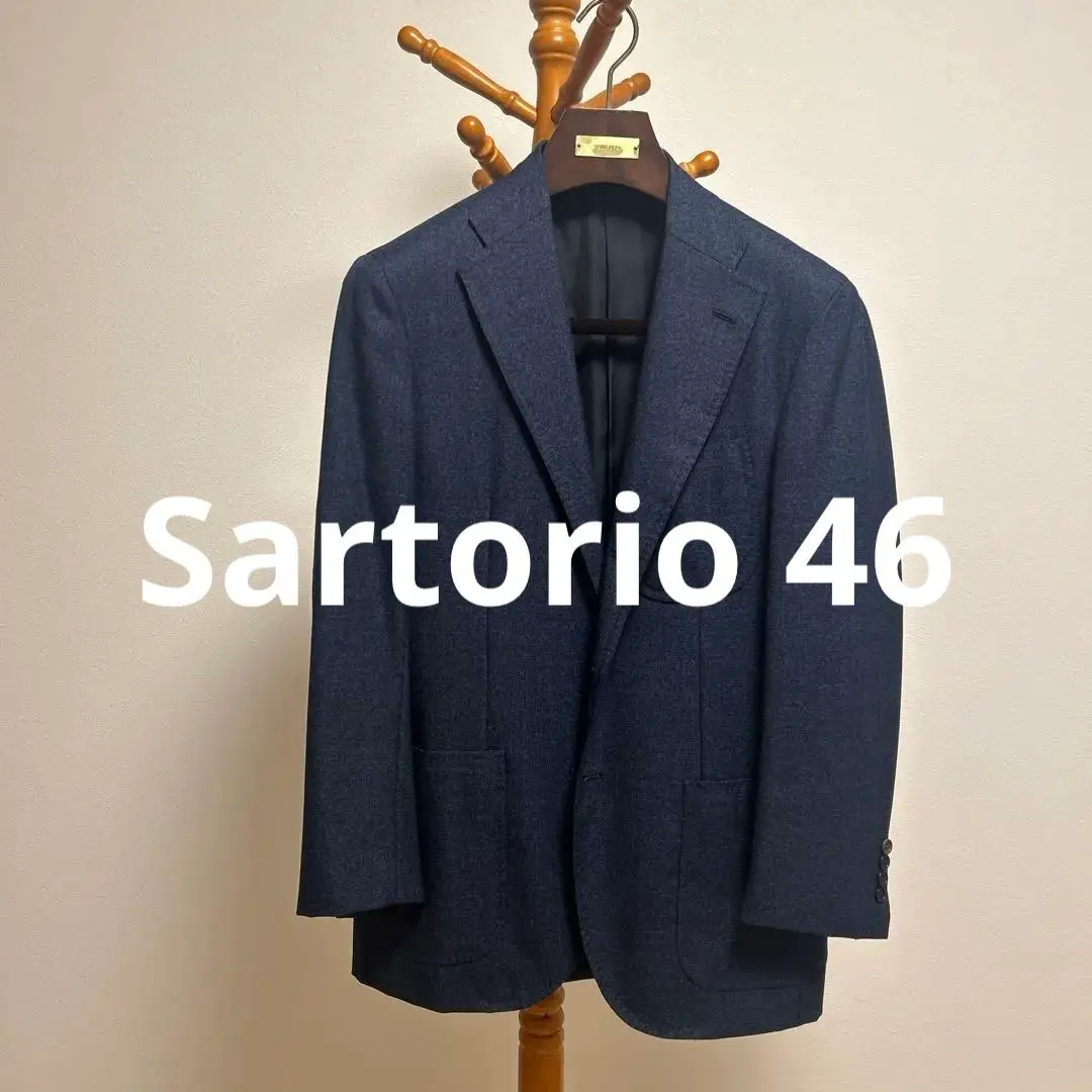 Sartorio ネイビー テーラードジャケット 2025年最新】サルトリオ カラー：ブルー系 テーラードジャケット