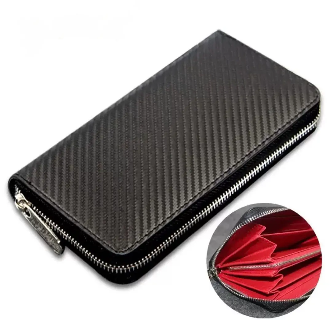 Thumbnail of Long Wallet, Round Zipper, Unisex, Italian Leather Wallet, Card Slots, Black