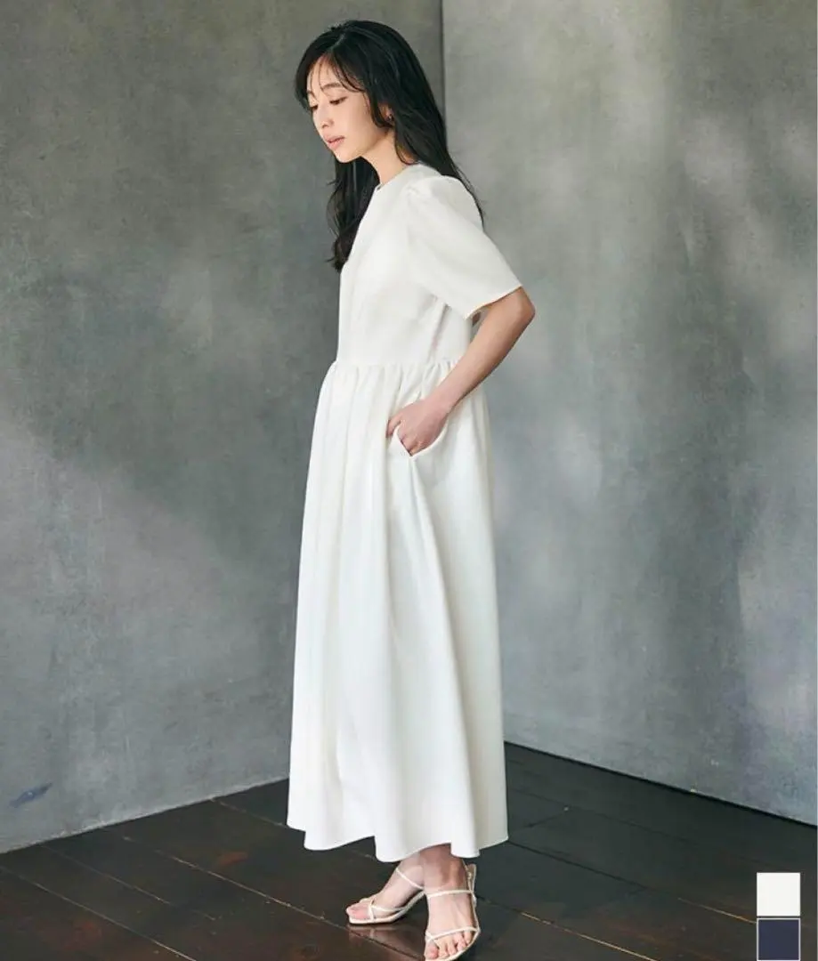 Thumbnail of 【Brand New with Tag】ur's Bonding Puff Sleeve Gather Flare Dress