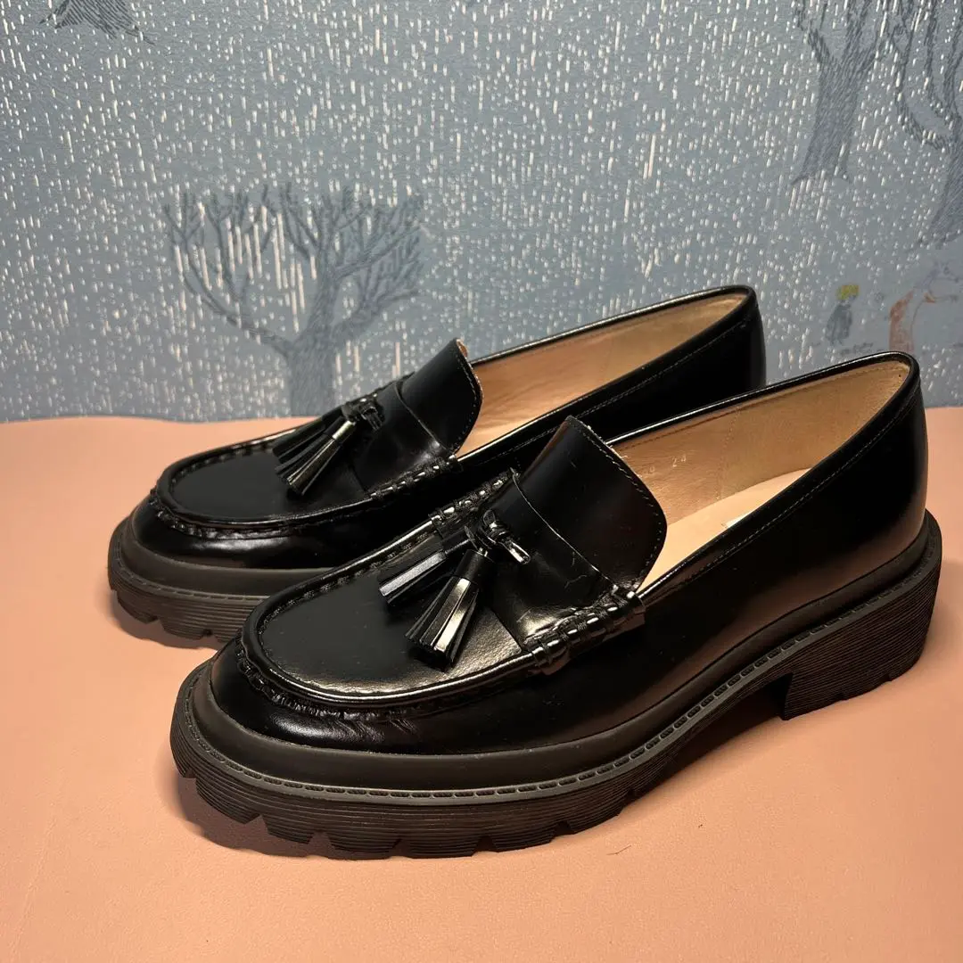 ✨美品✨ランバンオンブルー オペラ エナメルローファー ラメ 2025年最新】LANVIN en Bleu カラー：ブラック系 ローファー