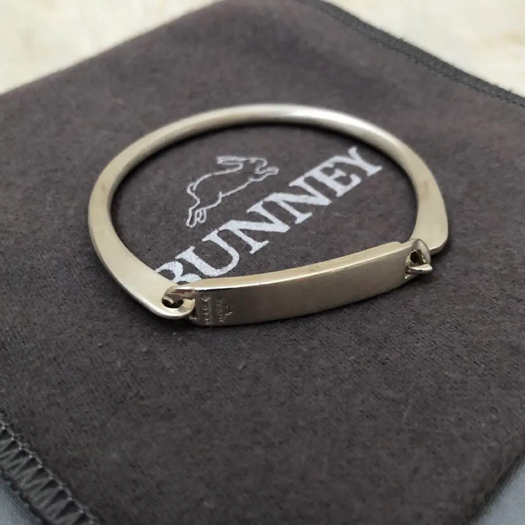 【美品】BUNNEY ID Bar Cuff M バニー バングル ブレスレット 美品】BUNNEY ID Bar Cuff M バニー バングル ブレスレット