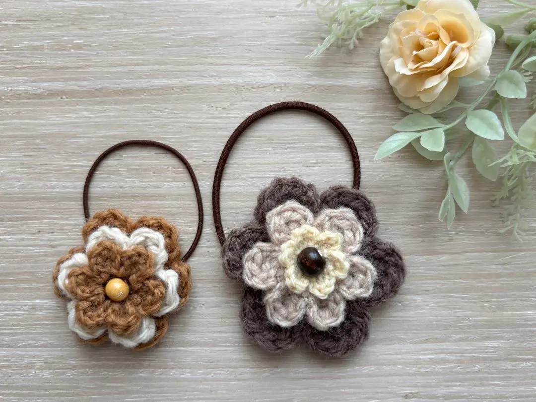 Thumbnail of 544☆ Handmade Flower Motif Hair Tie Set