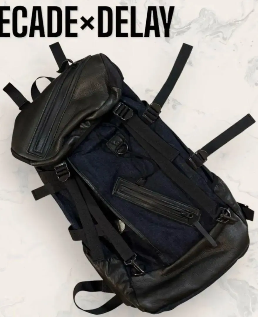 美品✨DECADE バッグパック リュック レザー ブラック シボ革 カウレザー 2025年最新】decade ディケイド レザーバックパックの人気