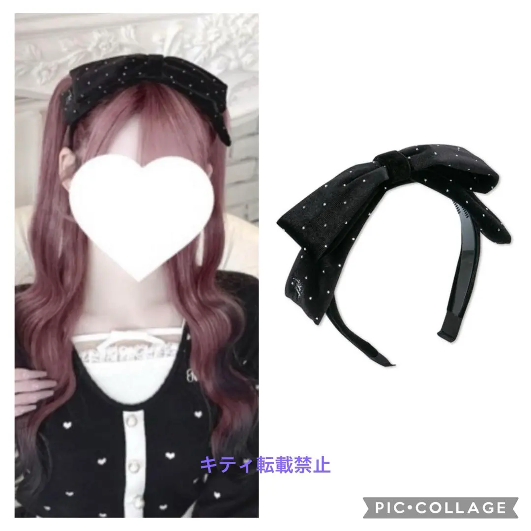 新品♡Avail 伊毛醬合作款 髮箍 蝴蝶結 絲絨 天鵝絨 的縮圖