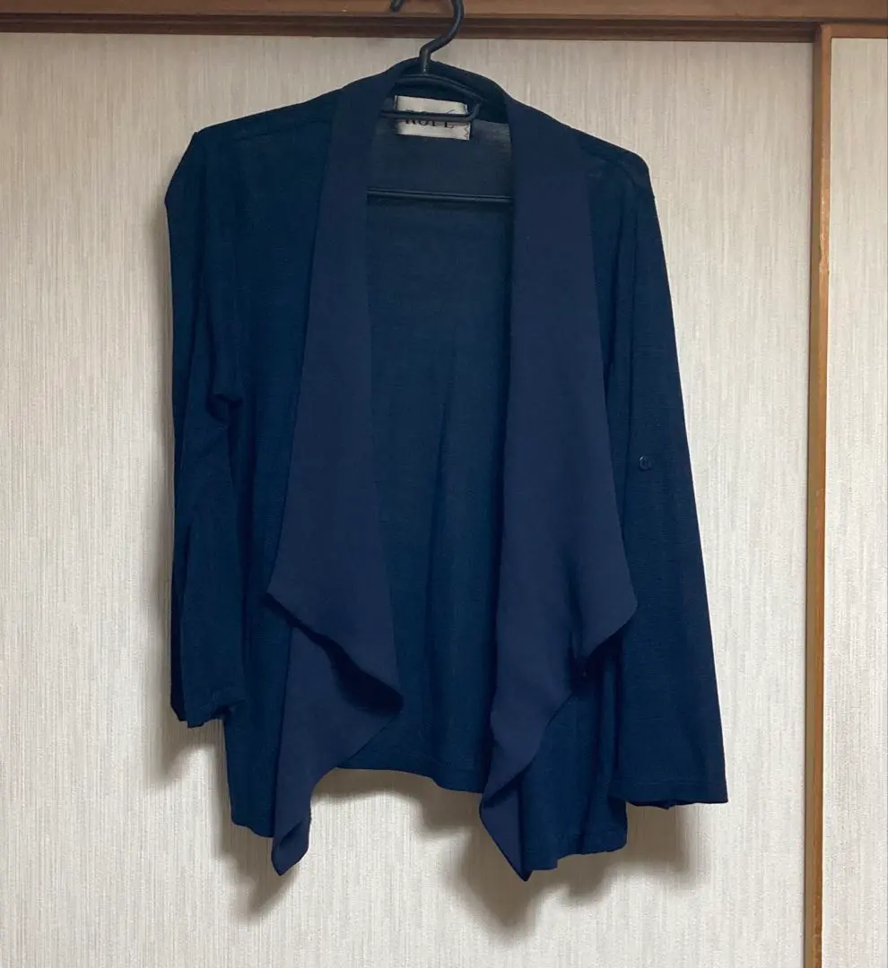 Thumbnail of ROPE Roll-up Cardigan 3/4 Sleeve Navy M