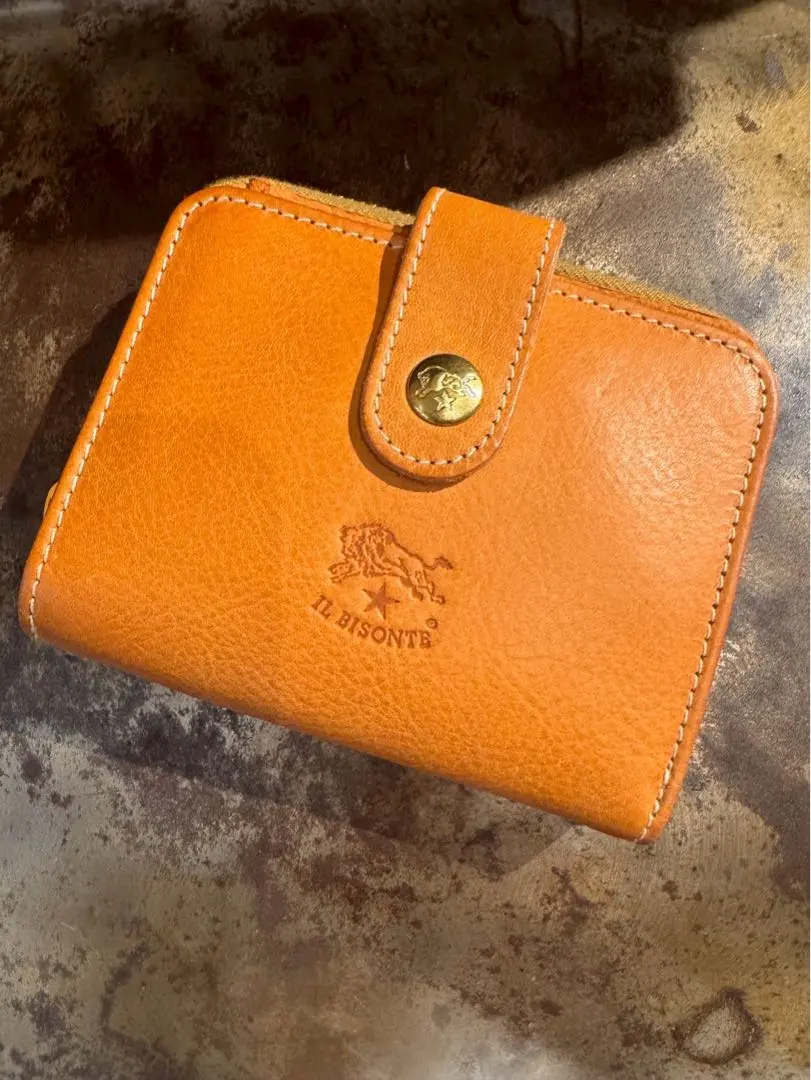 Thumbnail of 【Brand New with Tag】IL BISONTE Orange Leather Card Case