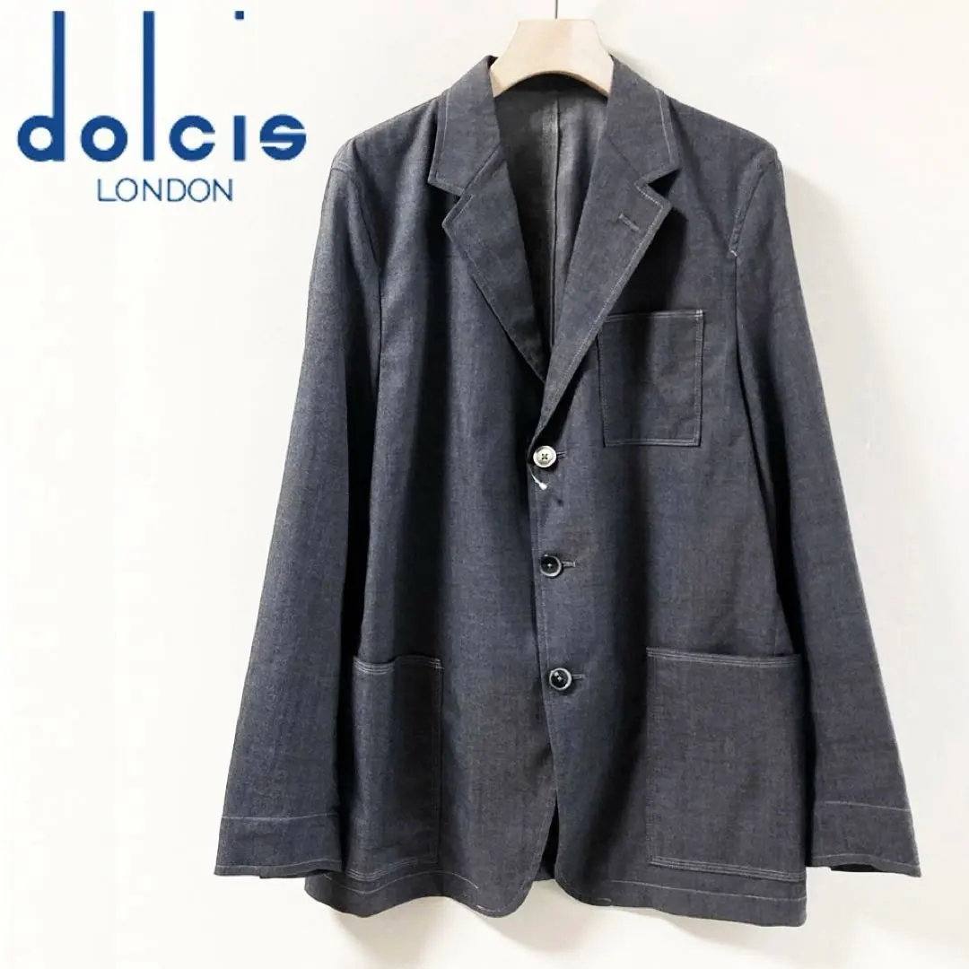ドルシス ジャケット グレー メンズ レディース対応 チェック柄　シンプル　仕事 ドルシス ジャケット グレー メンズ レディース対応 チェック柄