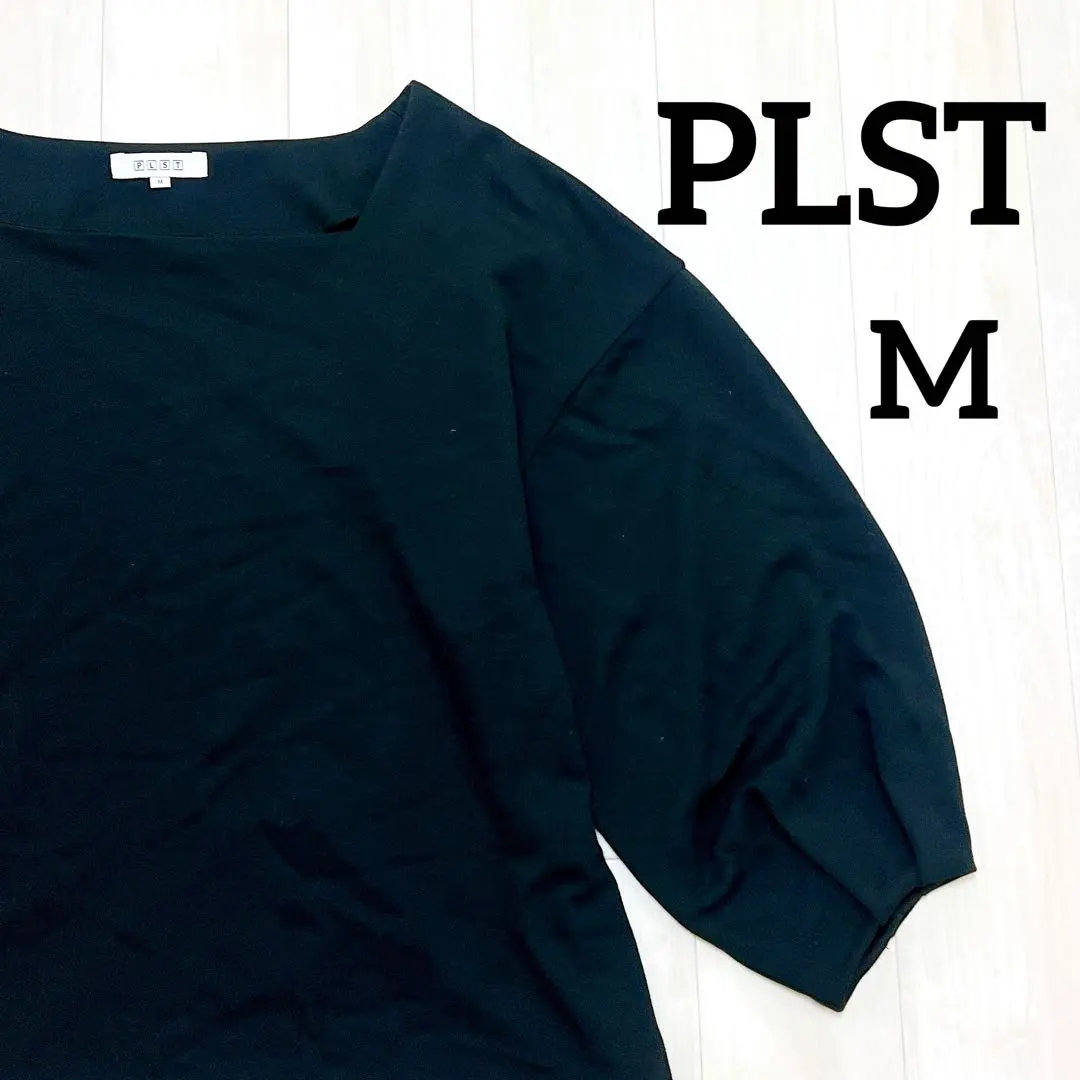 Thumbnail of Excellent condition * PLST Volume Sleeve Cut and Sew Black M Wide and Relaxed