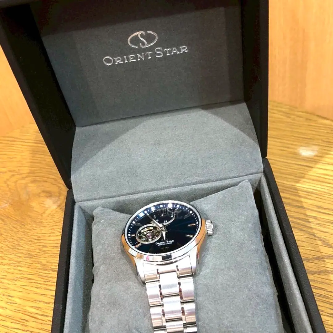 【極美品】ORIENT STARセミスケルトンF6R4-UAA0箱付メンズ腕時計 極美品】ORIENT STARオリエントスター セミスケルトンF6R4-UAA0