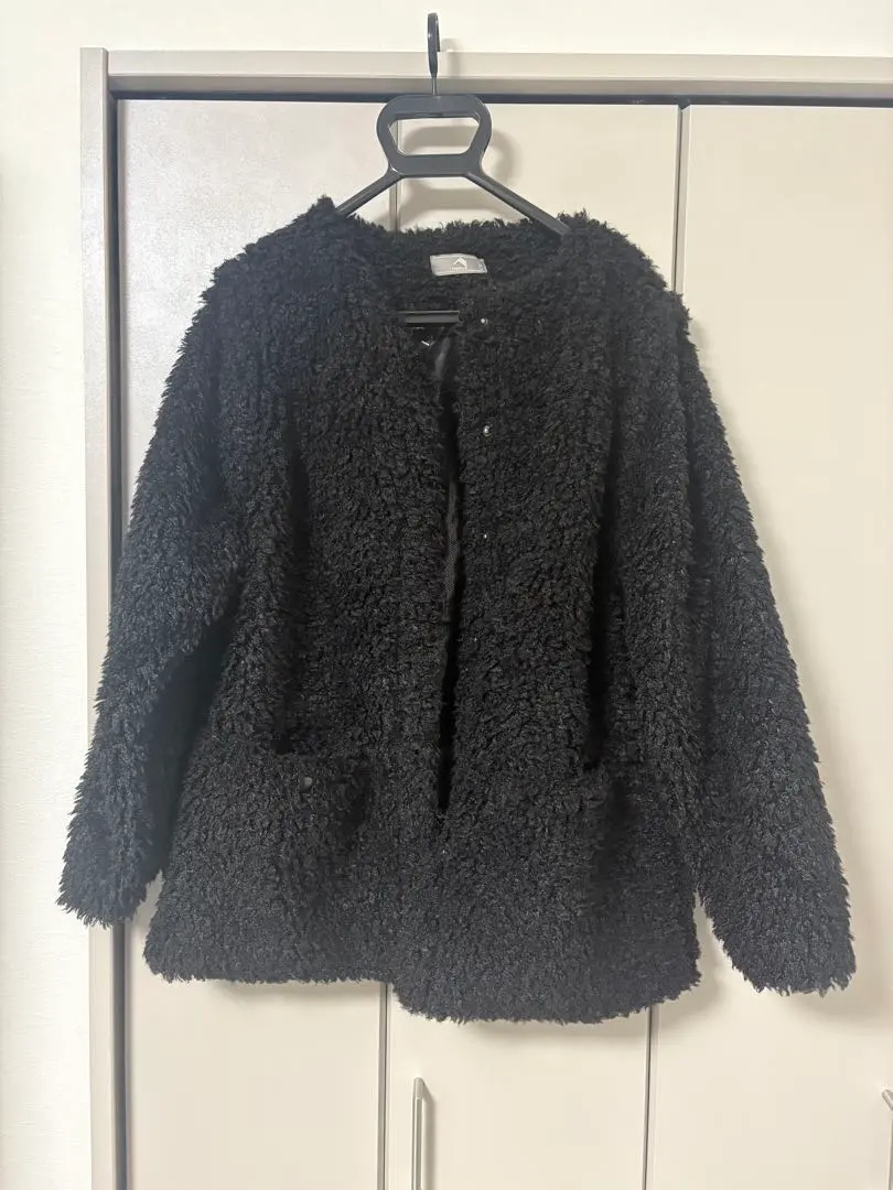 Thumbnail of Workman Plus Poodle Boa Jacket, Black, LL Size, Excellent Condition