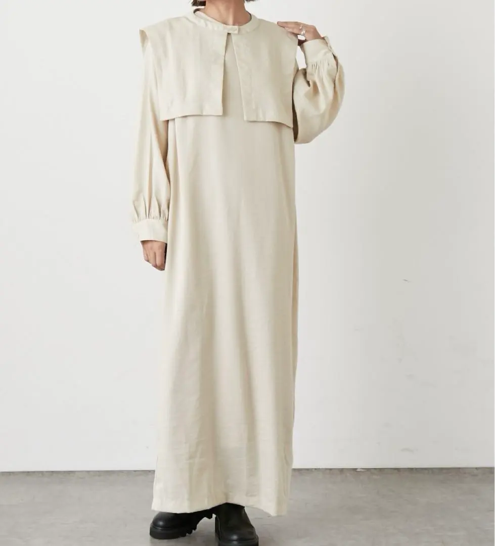 Thumbnail of Popular Omekashi Long Linen Maxi Dress Beige