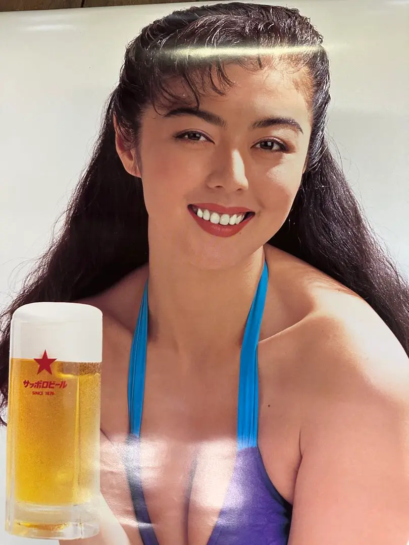 畑野浩子　サッポロビール　水着 ポスター Yahoo!オークション - 畑野浩子 ポスター 水着/未使用/畑野