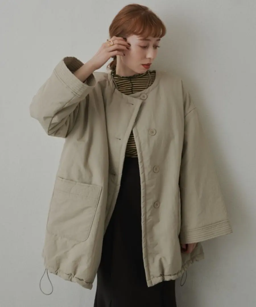 Thumbnail of hinari No-Collar Padded Stitch Coat