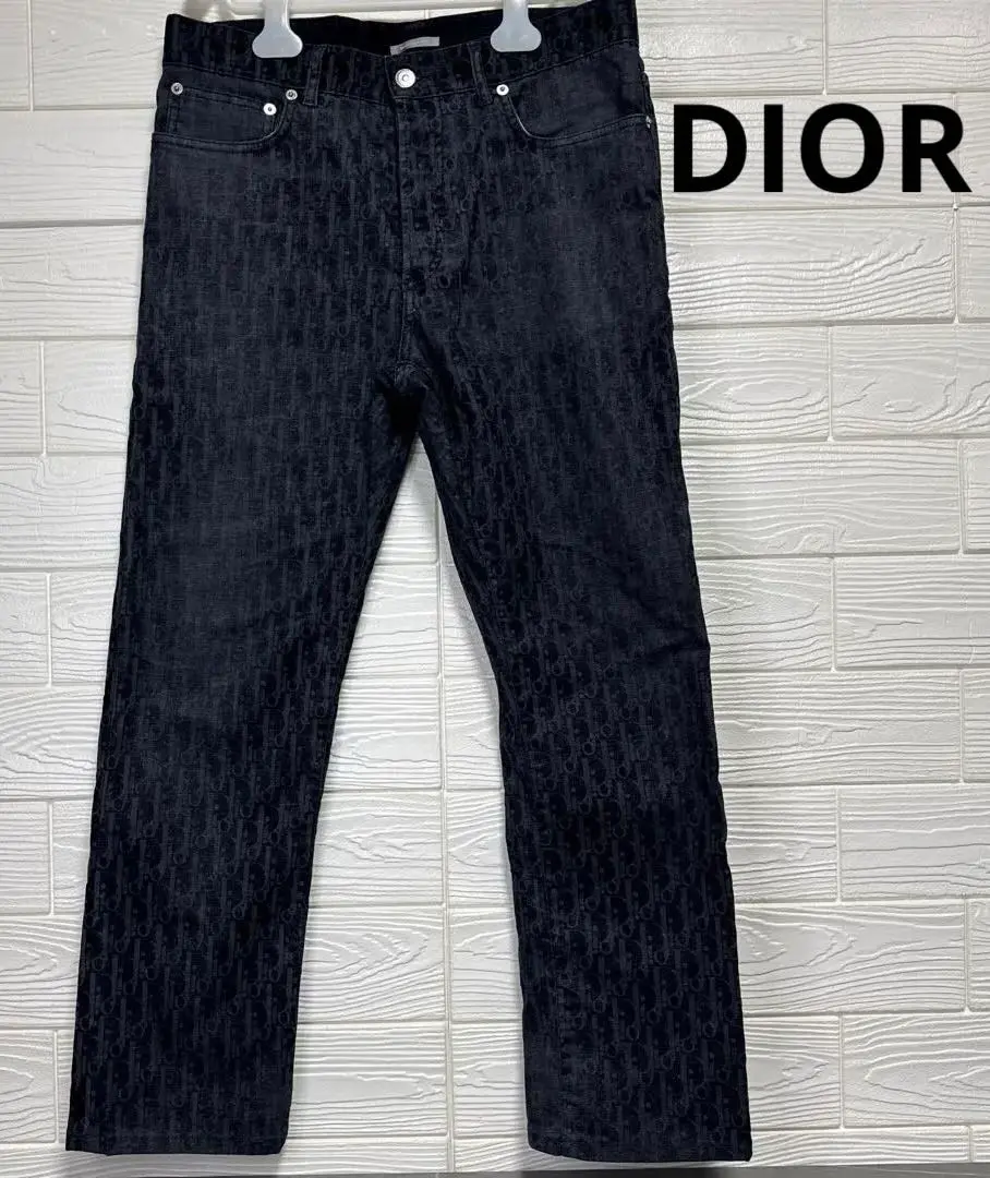 Dior ストレートデニム 黒 極美品 Dior Homme エディ期 黒デニム 29 サイドボタン 日本製