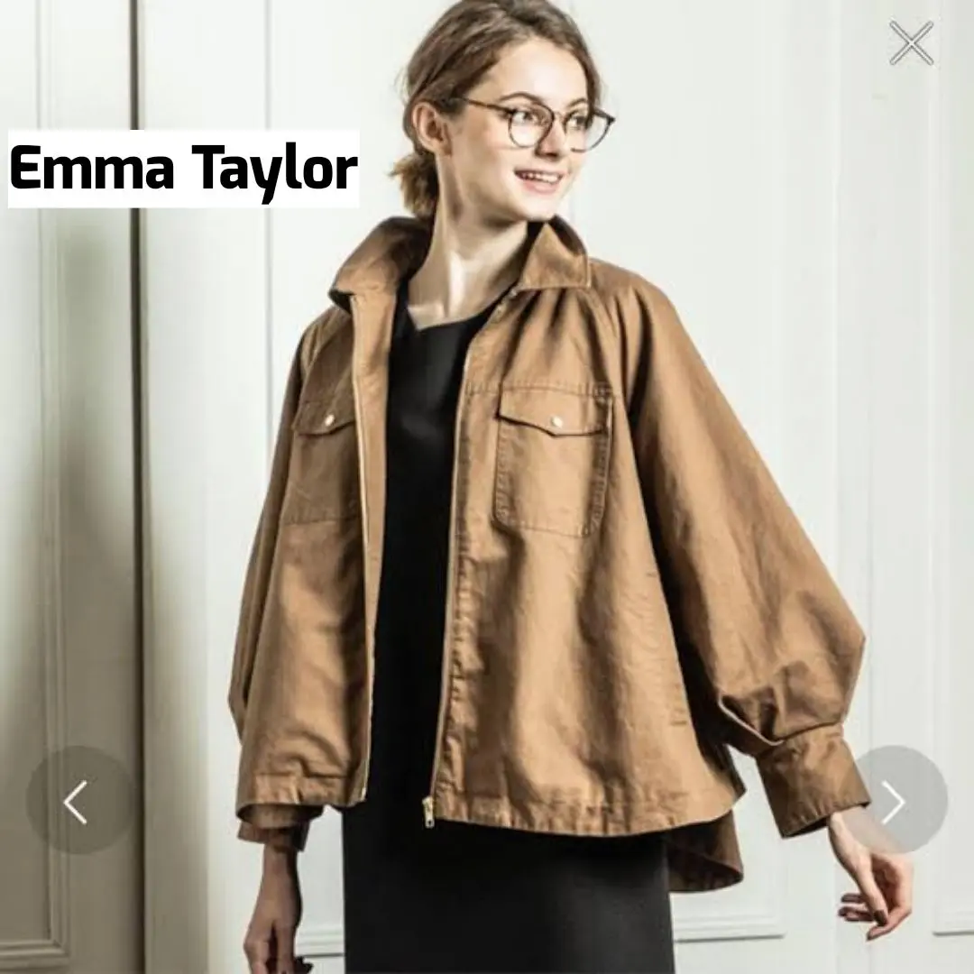 エマテイラー フレアフラップミリタリーブルゾン ジャケット アウター フリー 黒 Emma Taylor（エマテイラー）の「フレアフラップミリタリー