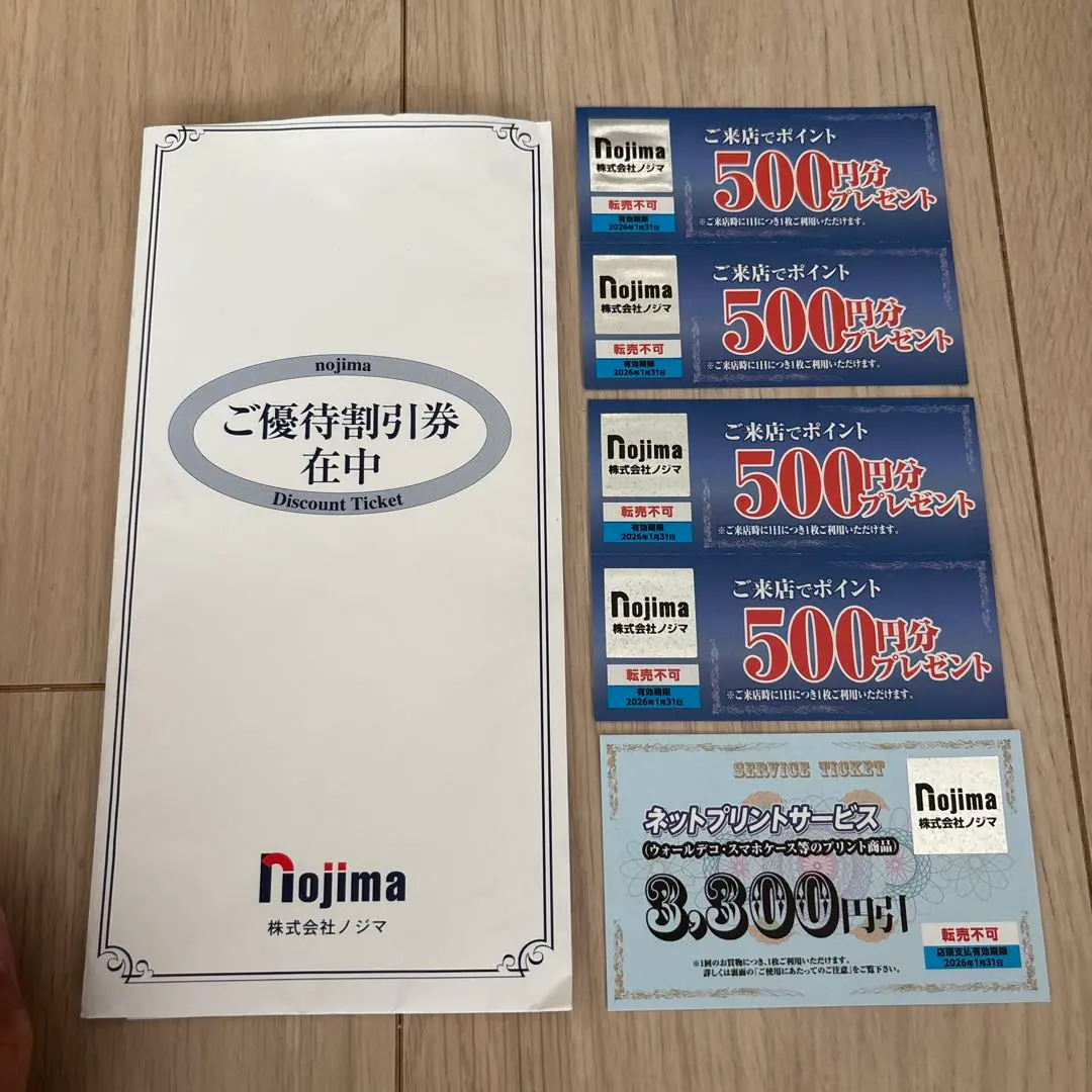 ノジマ Nojima 株主優待 ポイント 5000円分 匿名配送