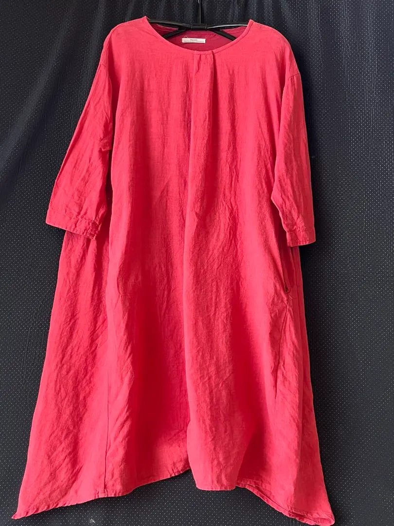Thumbnail of Linen A-line Long Dress, 3/4 Sleeves