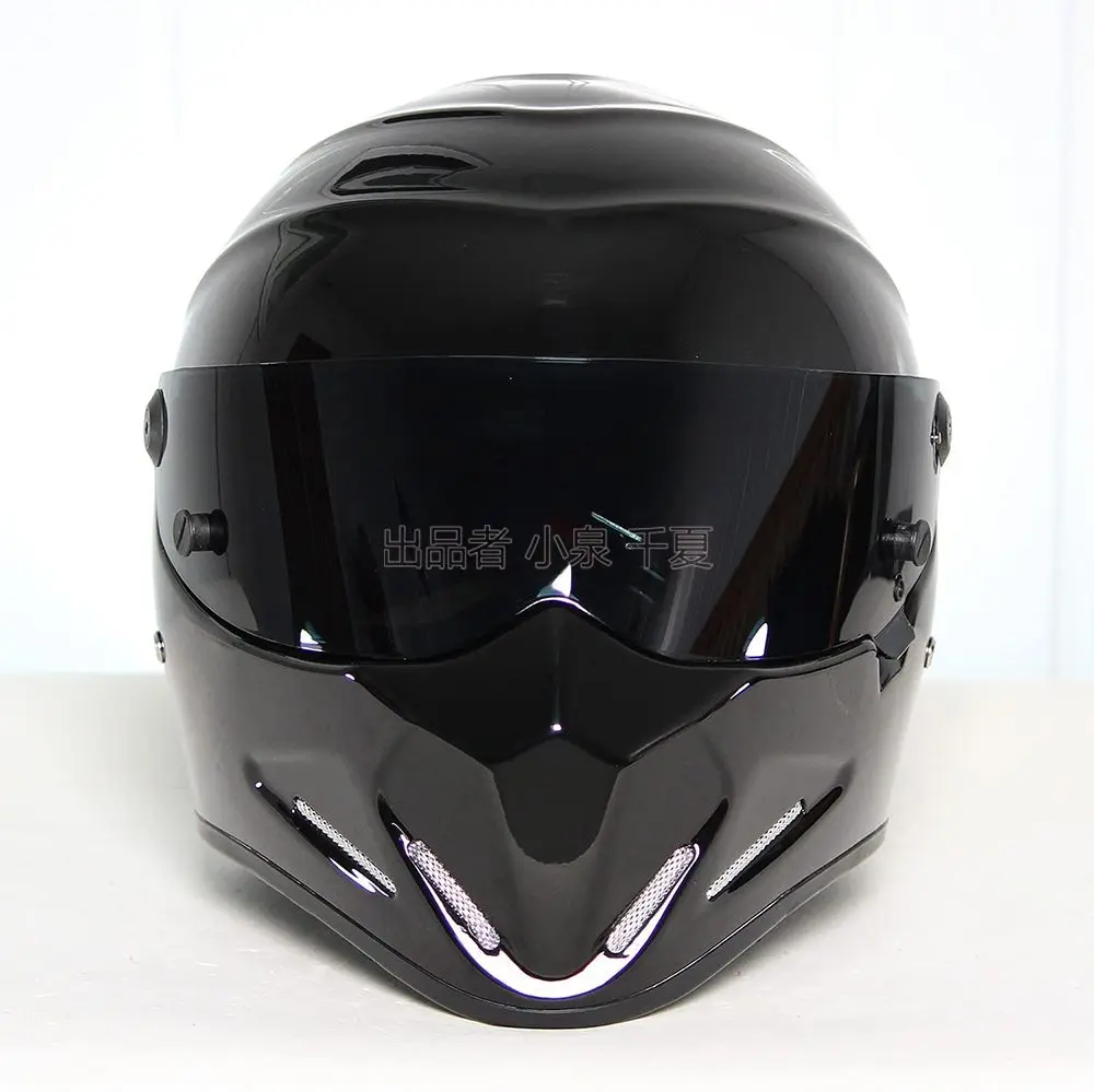 CRG ATV-8艶消しブラック Lサイズ 装飾用ヘルメット ガラス繊維 フルフェイスヘルメット ATV-8