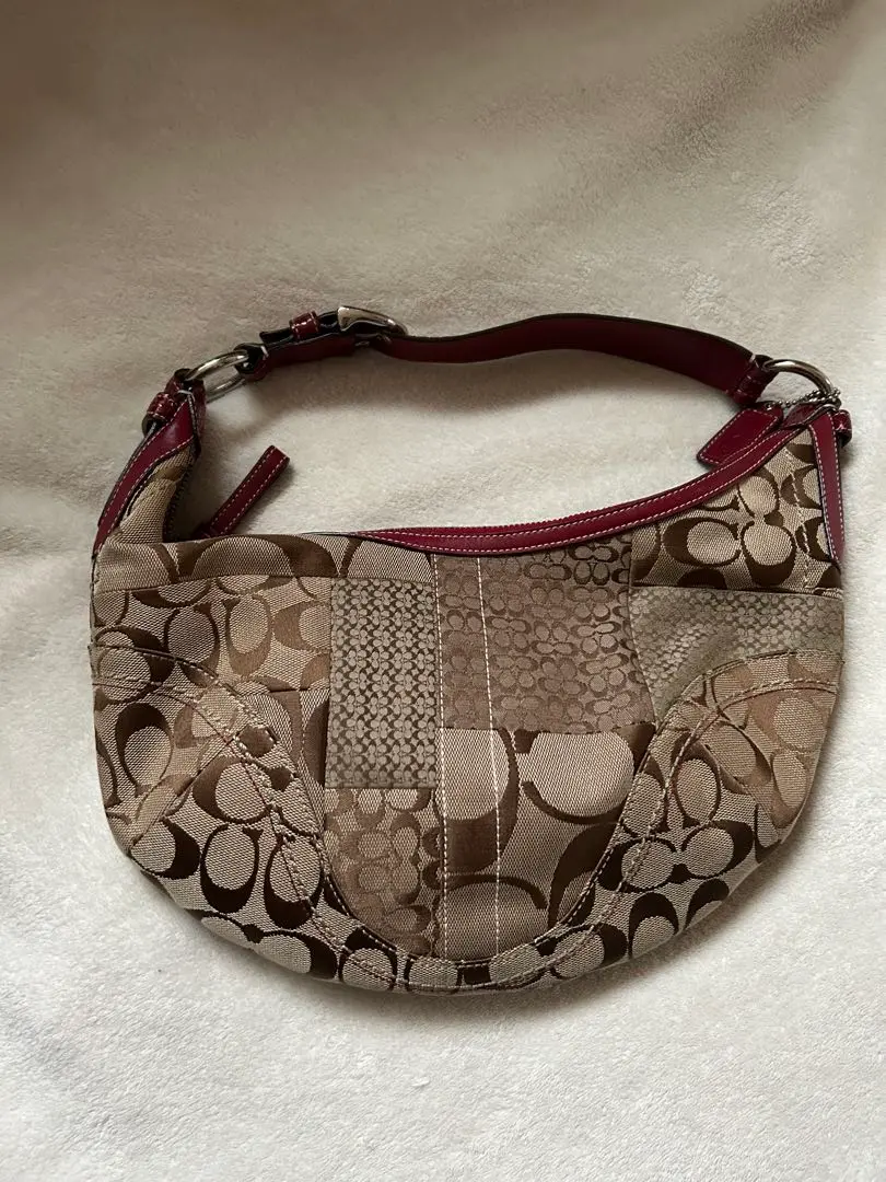 コーチ　ハンドバッグ　パッチワーク　シグネチャー　ホーボー　10086 COACH コーチ 10086 シグネチャー パッチワーク ハンドバッグ