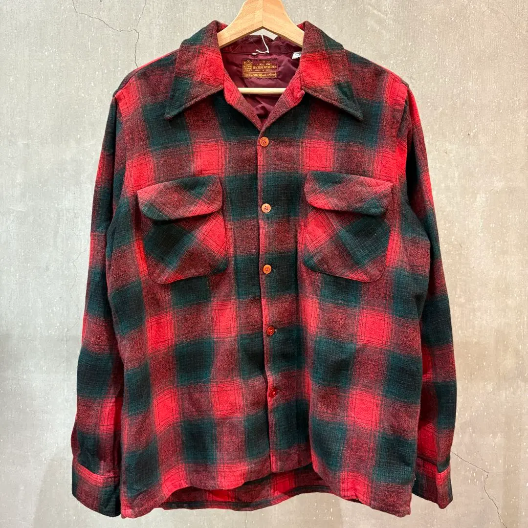 70年代 SEARS WOOL SHIRT 西爾斯 羊毛襯衫 古董 的縮圖