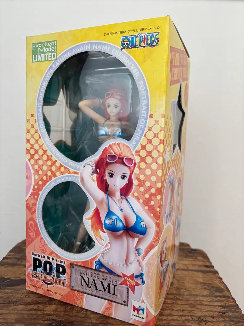 フィギュア　ナミ Crimin Ver.＆ガイドブック＆メッセージカード 「ワンピース」 エクセレントモデルLIMITED Portrait.Of.Pirates Sailing Again ONE PIECE P.O.P公式ガイドブックPOPs!フィギュア付き限定版 中古】(本体A/箱B)エクセレントモデル Portrait.Of.Pirates