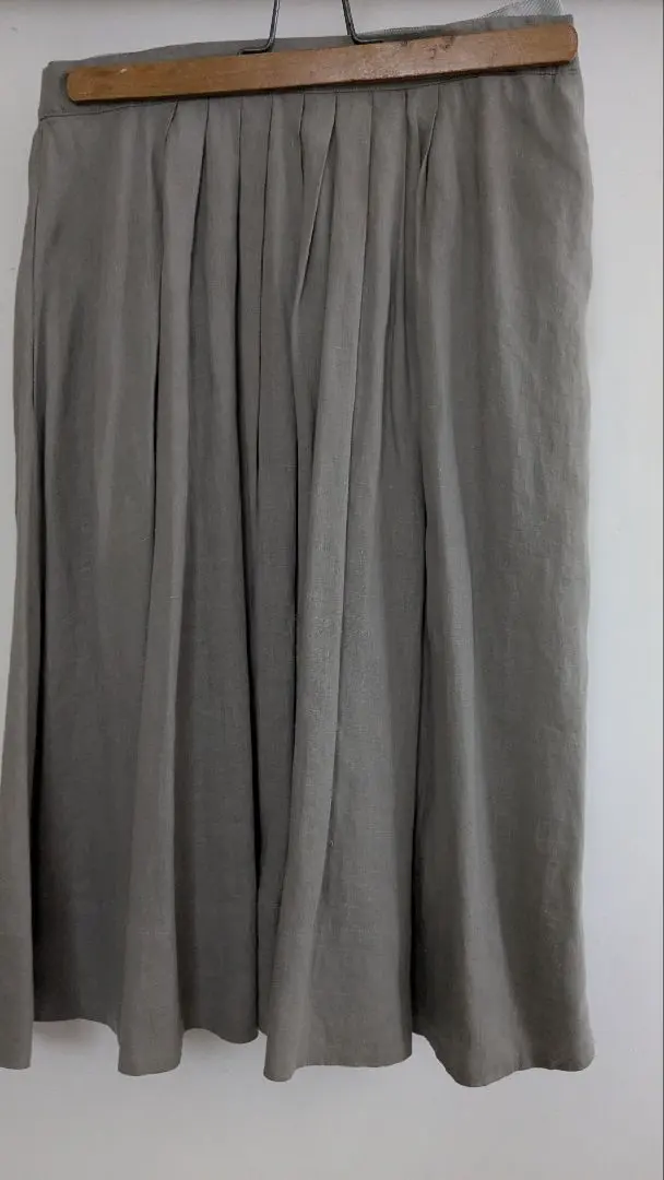 Thumbnail of Linen Gray Flare Skirt