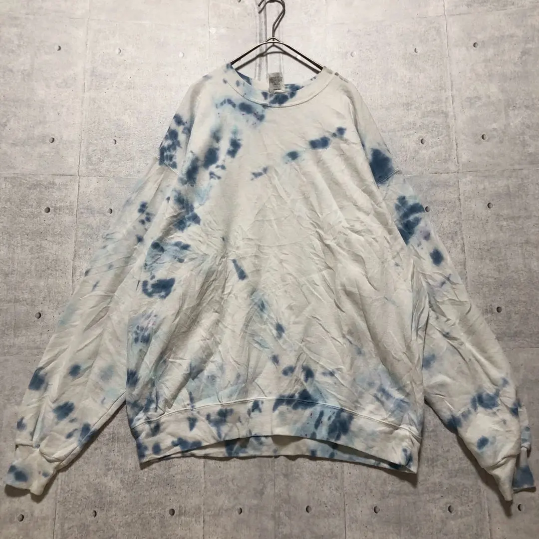 Thumbnail of T2 Hanes Tie-dye Sweatshirt L Trainer Fleece-lined One-of-a-kind All-over print