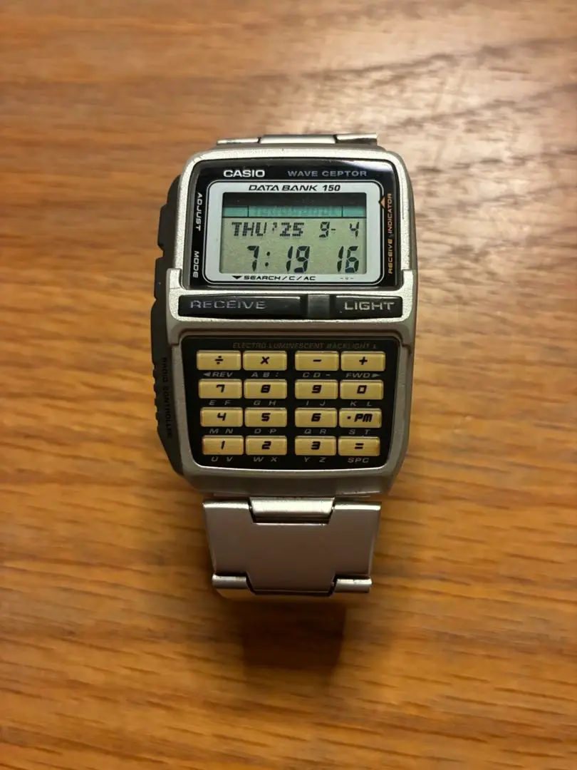 電池交換済　CASIO　DATABANK　カシオ　データバンク　DBC‐W151 Rare Vintage CASIO DATABANK DBC-W151 新品電池&新ベルト RADIO