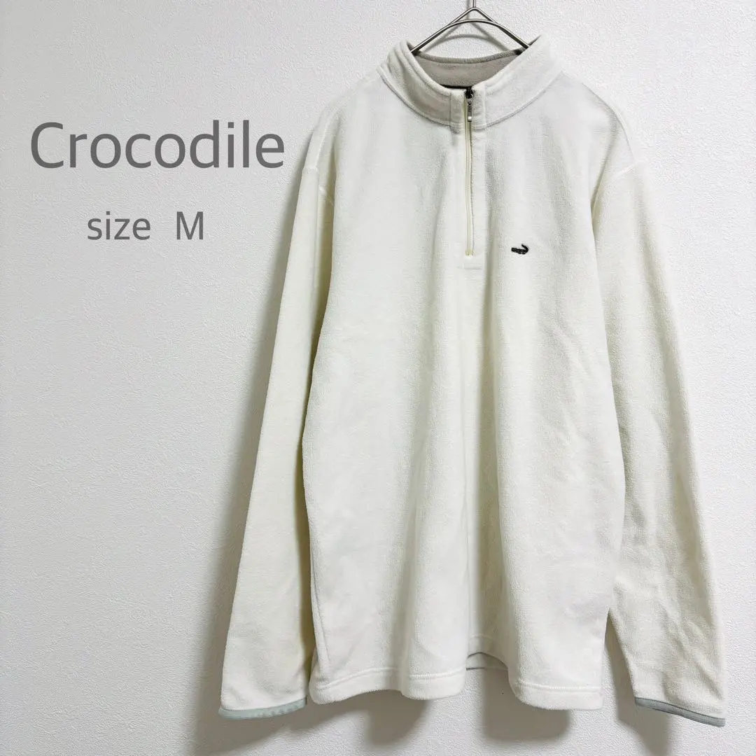 Thumbnail of Crocodile Half-Zip Fleece M White