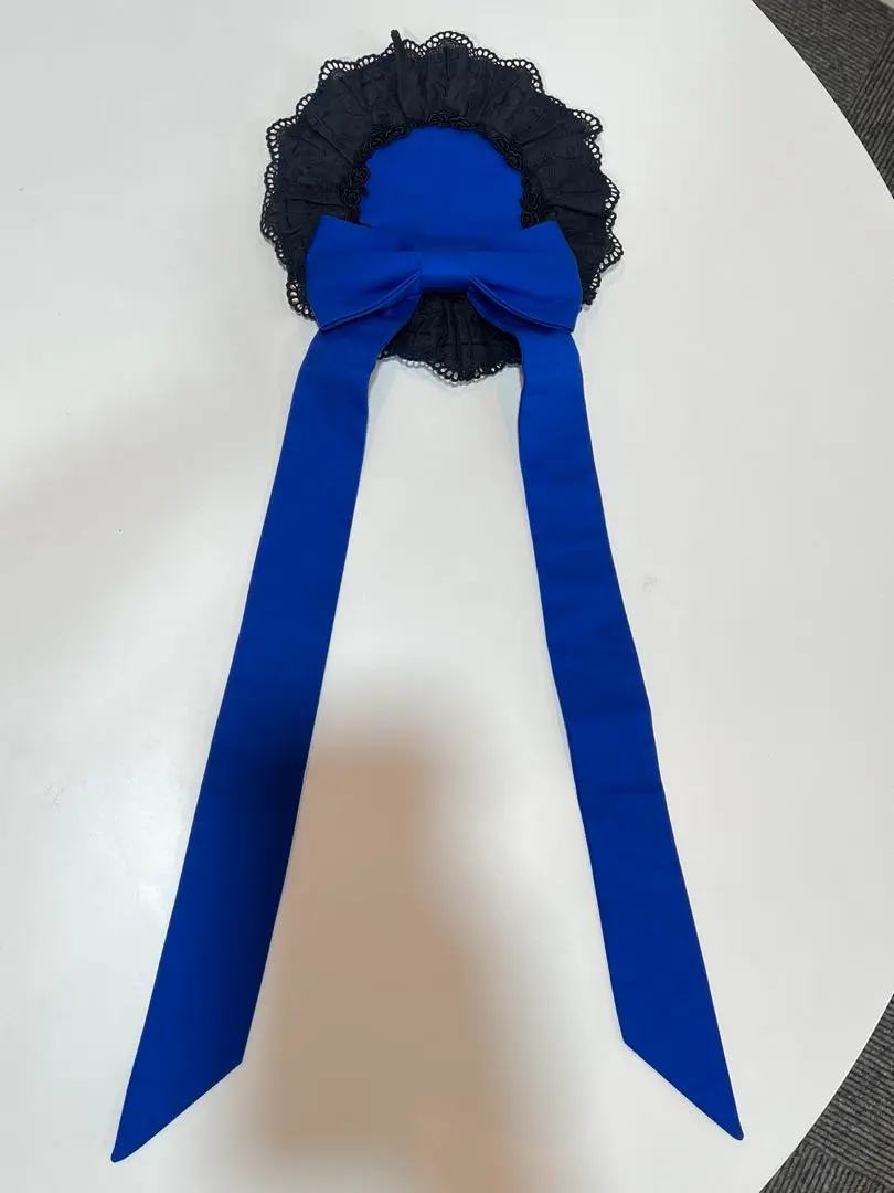 モワティエ 黒青 円形 ヘッドドレス モワティエ 黒青 円形 ヘッドドレス - メルカリ
