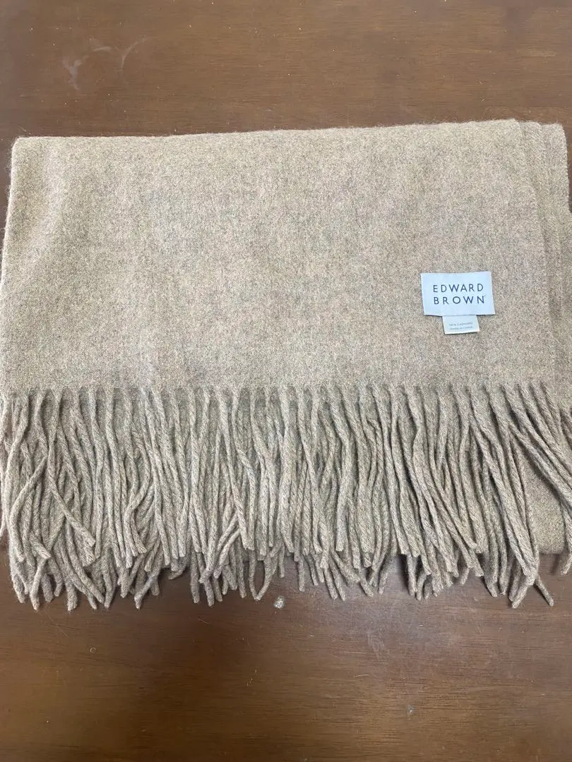 EDWARD BROWN グレー マフラー カシミヤスマフラー オッター | EDWARD BROWN(エドワード