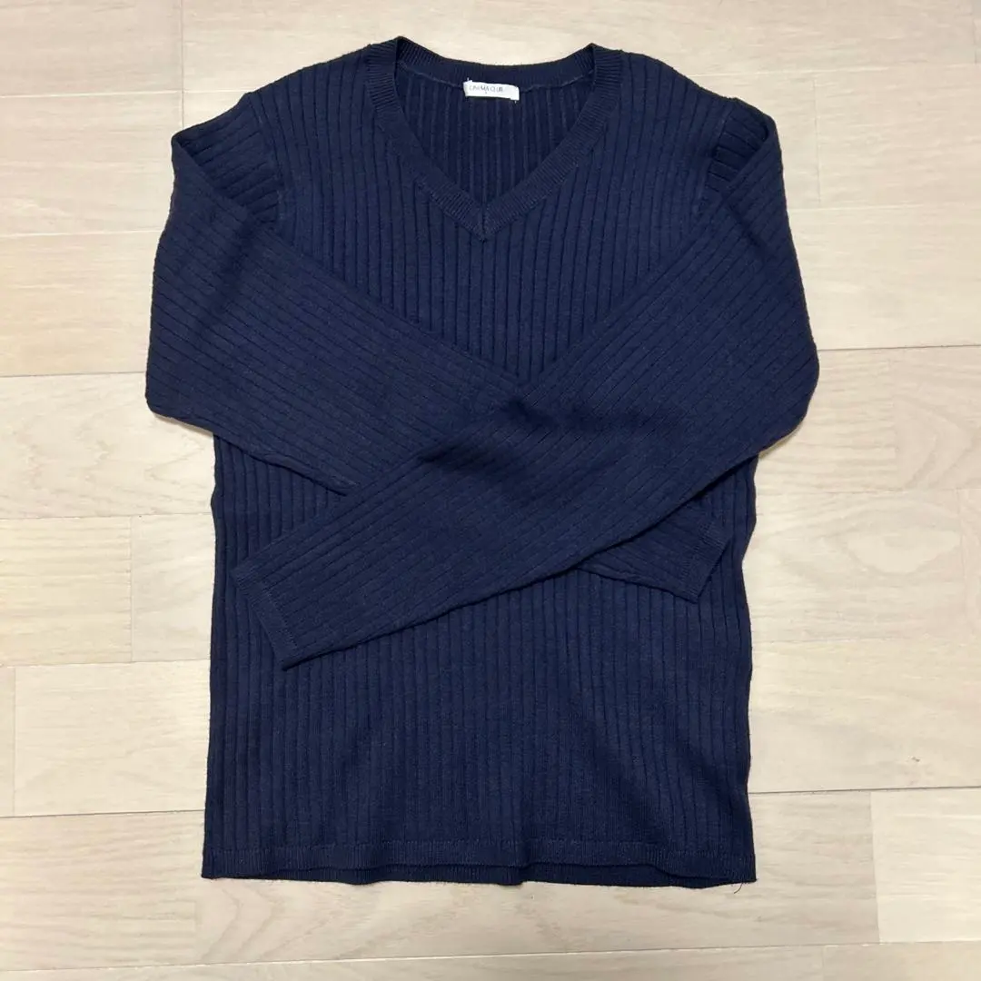 Thumbnail of Honeys Navy V-neck Sweater S
