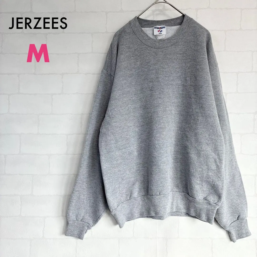Thumbnail of JERZEES Plain Sweatshirt Gray M Size Men's USA Vintage