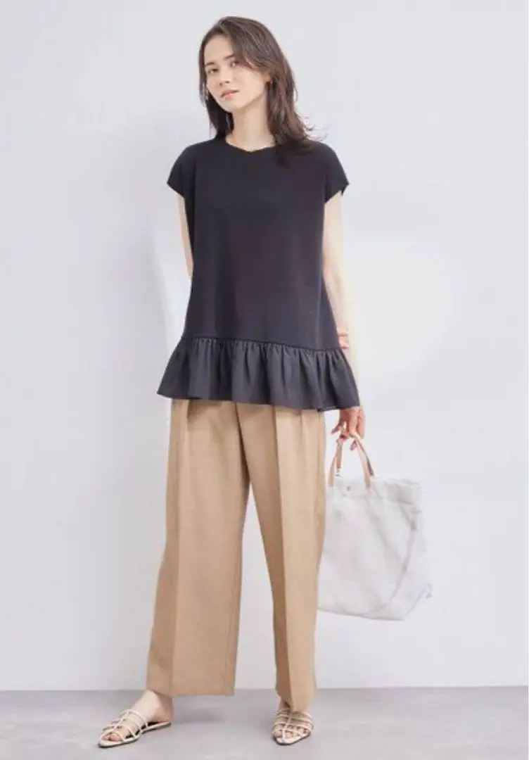 Thumbnail of Rope Milan Rib x Dechine Combination French Sleeve Blouse