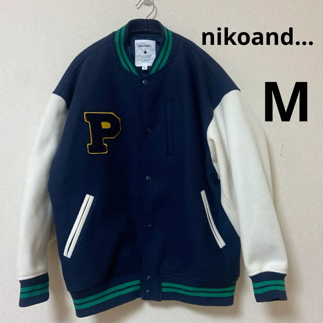 新品未使用品 ニコアンド スタジャン 楽天市場】【SALE／20%OFF】(M)WB/BIGシシュウスカジャン niko