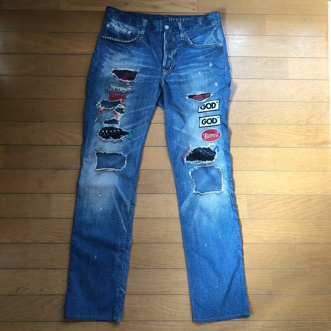 Thumbnail of [Excellent Condition] Hysteric Glamour Damage Denim Transfer Print Trompe-l'oeil