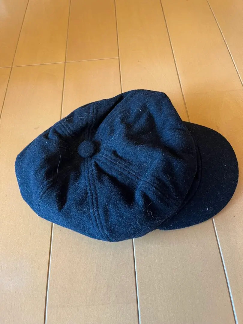 Thumbnail of Black wool work cap