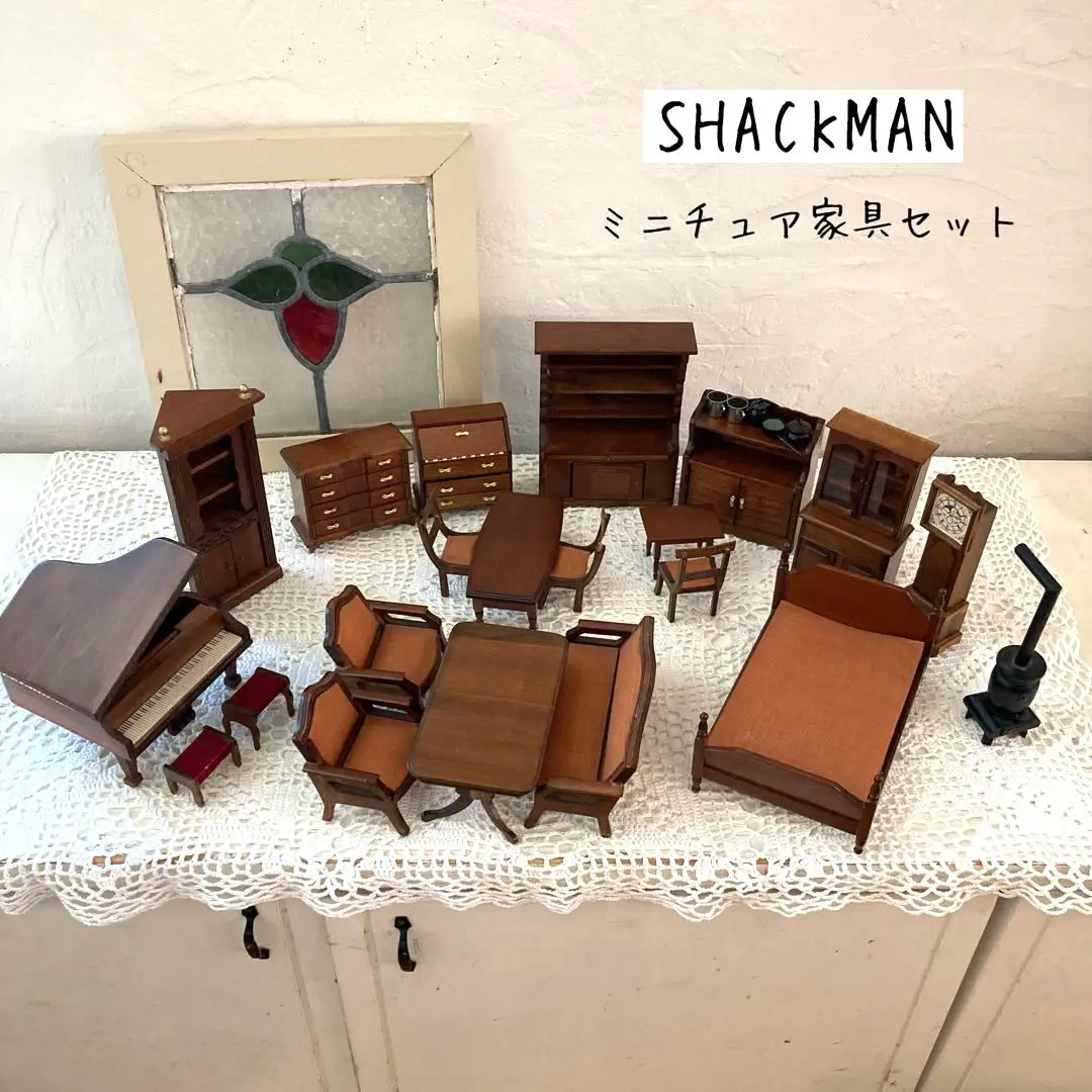 shackman などの ドールハウス ミニチュア家具 木製 Amazon | 木製 ミニチュア家具 セット ドールハウス 簡単
