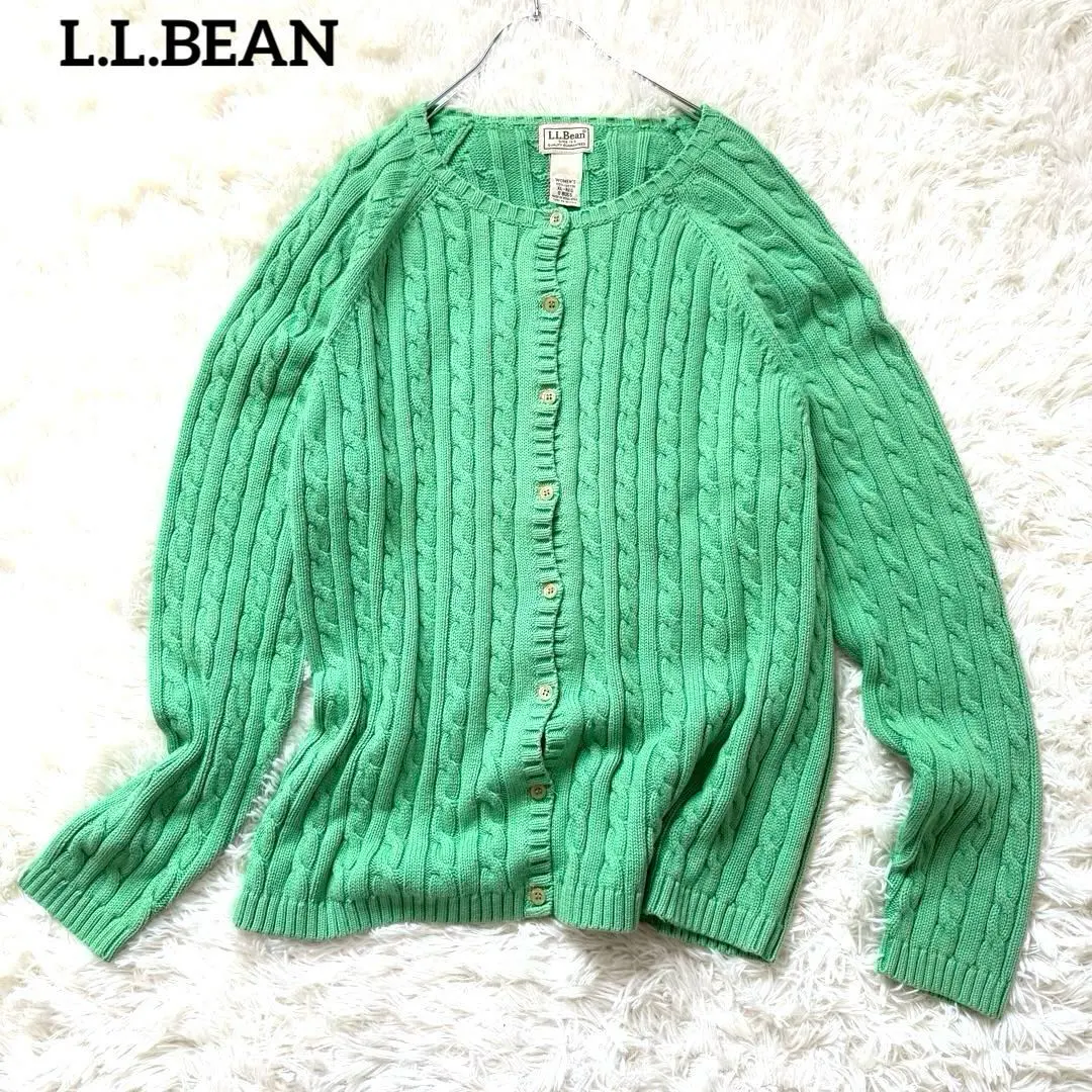 Thumbnail of L.L.Bean Cardigan Aran Knit Cable Knit Oversized XL y2k