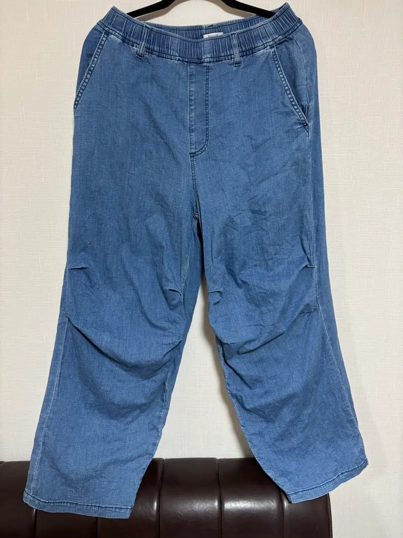 Thumbnail of Light blue wide denim pants - Bayflow