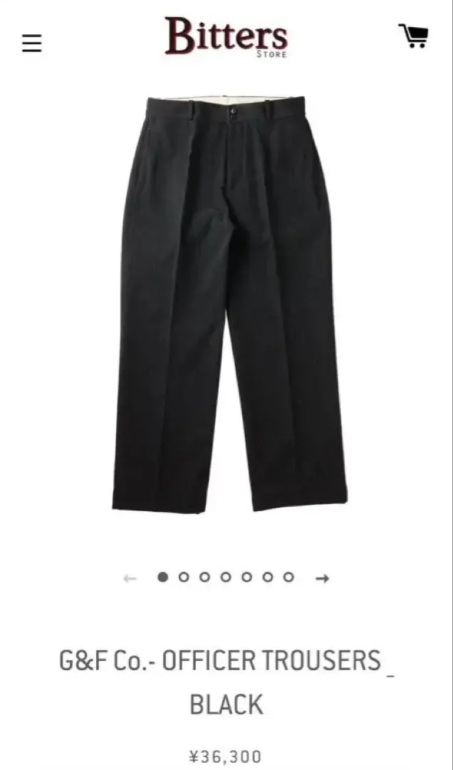 G&F Co. OFFICER TROUSERS オフィサートラウザー G&F Co.- OFFICER TROUSERS _ BLACK