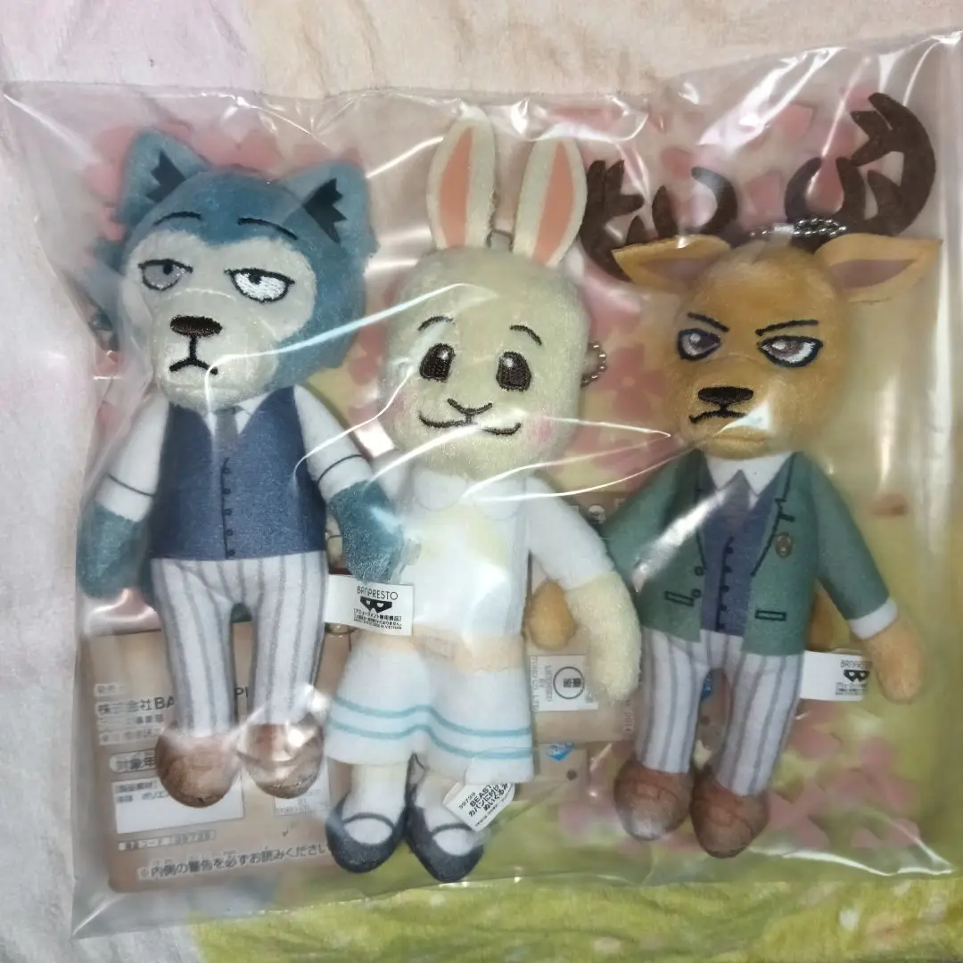 BEARTARS カバンに付けられるぬいぐるみ レゴシ&ハル&ルイ コンプ BANPRESTO - BEASTARS カバンに付けられるぬいぐるみ レゴシの