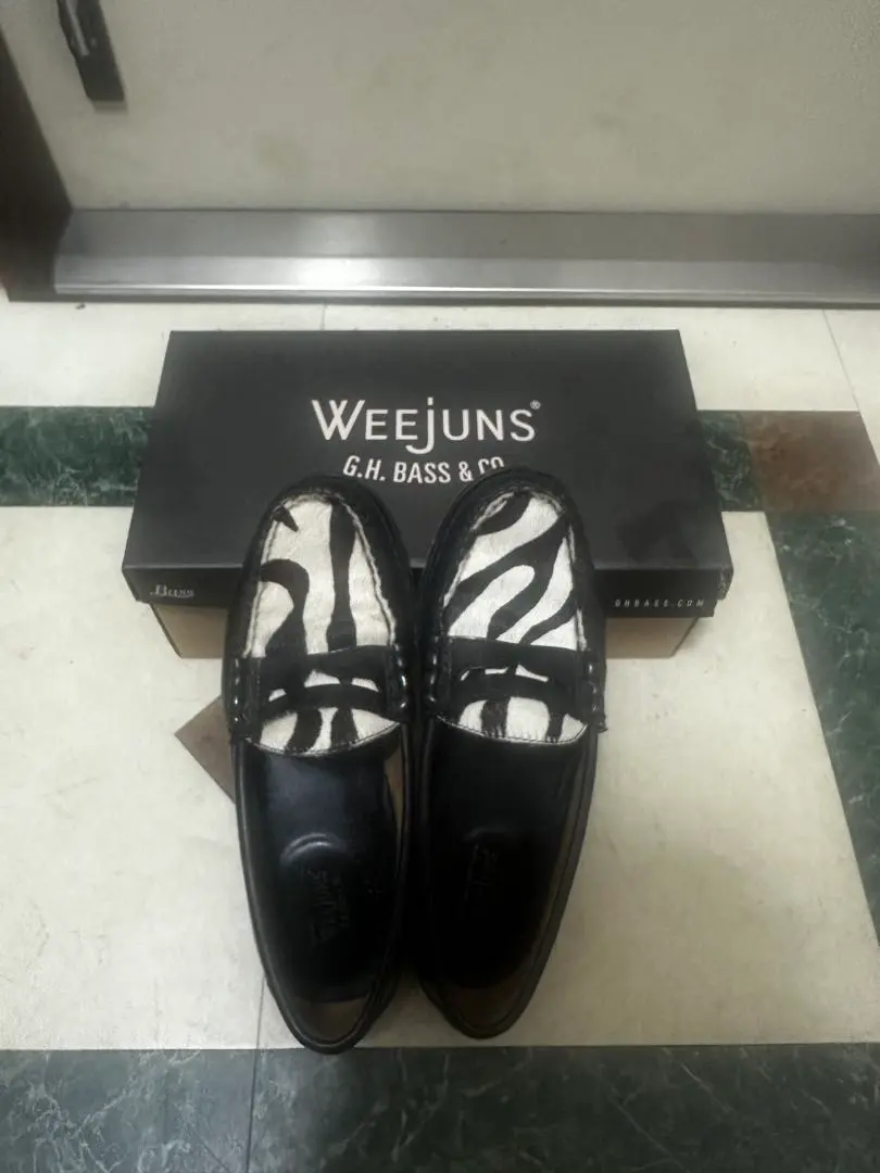 GHbass ゼブラ柄ローファー　US8.5 GHBASSゼブラ柄 ローファー US8.5