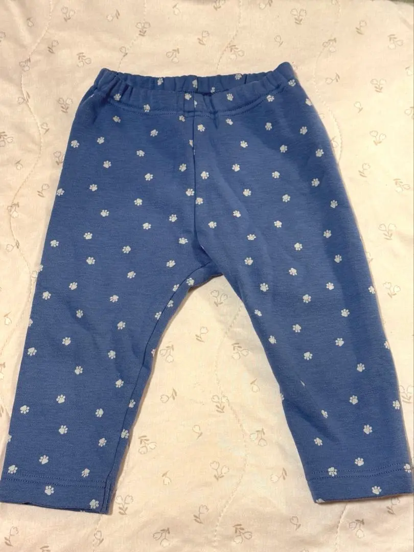 Thumbnail of UNIQLO Footprint Pattern Pants, Blue, 80cm