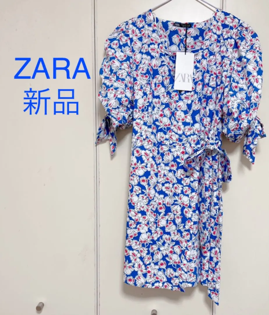 【新品】ZARA 花卉迷你连衣裙 M 的縮圖