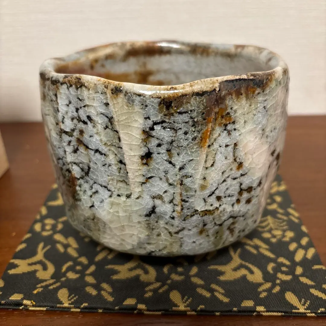 加藤健 灰被志野 茶碗 抹茶茶碗 加藤健 灰被志野 茶碗 抹茶茶碗