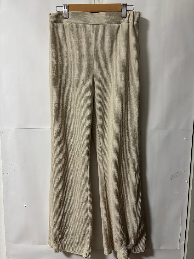 Thumbnail of M CLASSICAL ELF Beige Ribbed Wide Pants - Ships Today