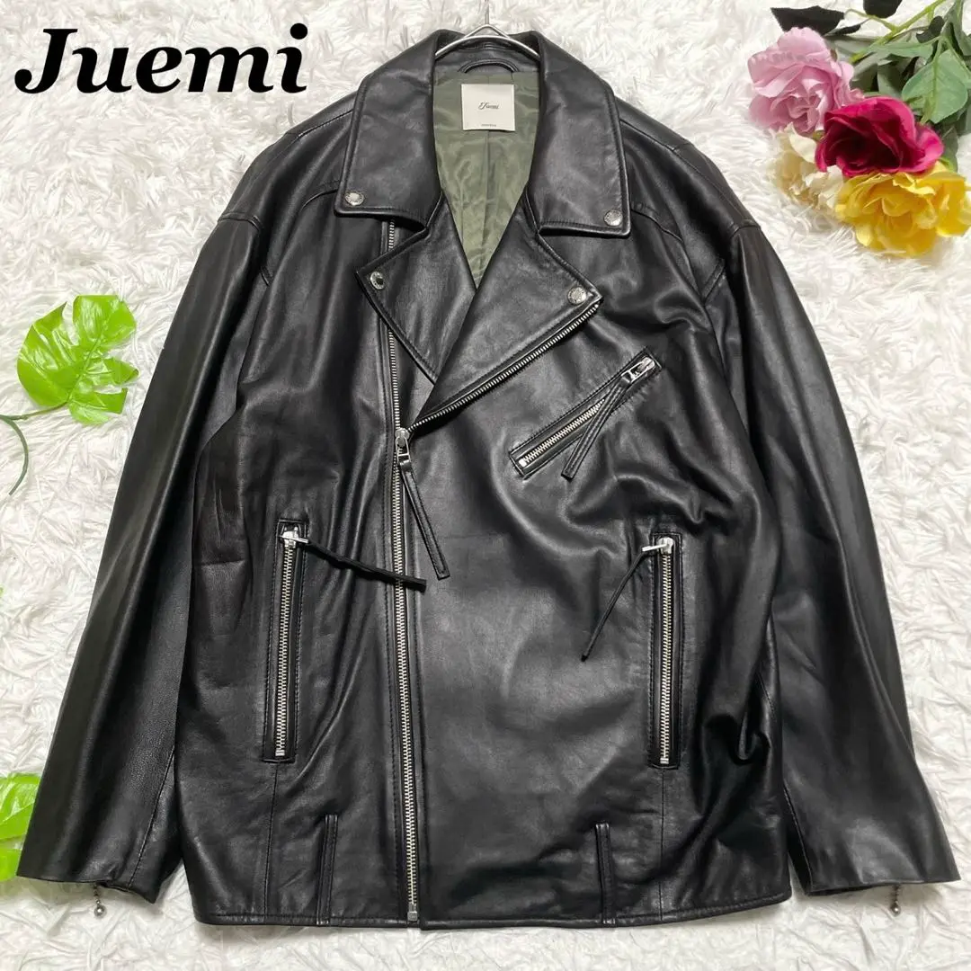 Juemi レザージャケット☆ juemi シングルライダーズ ラムレザー ブラック レザー
