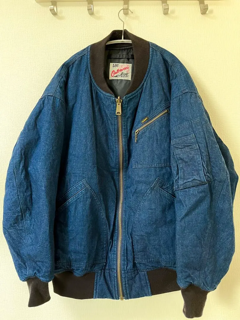 古着 短丈 MA-1 90s short ma-1 real leather flight Jkt